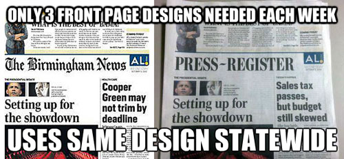 Dual newspapers, Oct. 3, 2012
